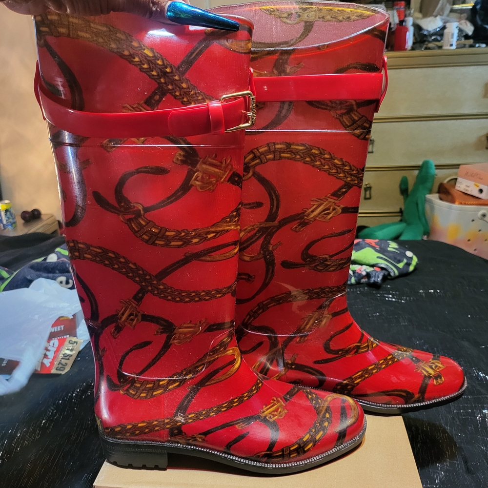 Ralph Lauren Rain Boots Worn 1 Time